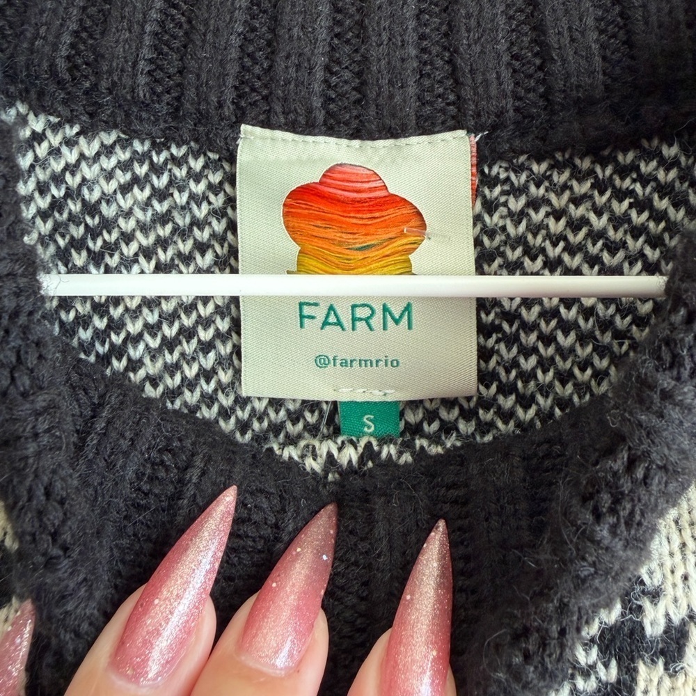 FARM RIO Pineapple Garden Mini Knit Sweater Dress - Picture 11 of 13